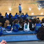 3rd grade Cascade girls watching the high school game 12/19/2018