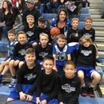 3rd grade Peak boys at LSBA team night at the high school game 12/7/18